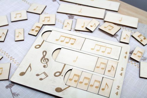 Puzzle Educațional cu Valorile Notelor Muzicale