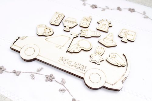 Set Puzzle masinute - Masina de Politie