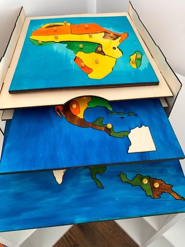Harti montessori - puzzle biomuri 