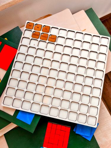 Tablita de la 1 la 100 cifre romane - montessori